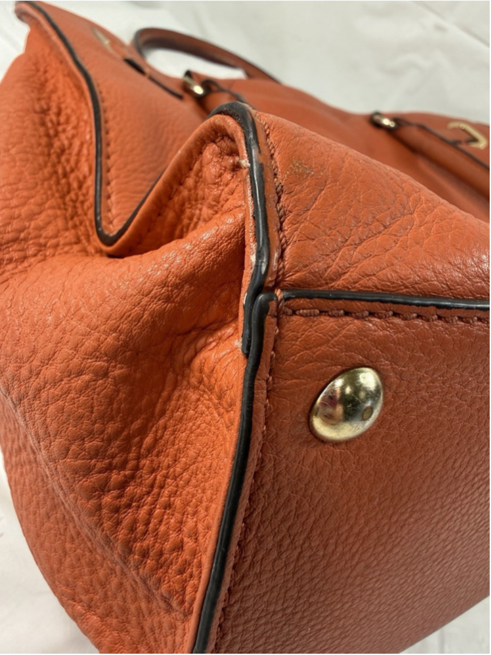 MICHAEL Michael Kors Hamilton Large EW Chain Strap Satchel in Orange - Picture 11 of 15
